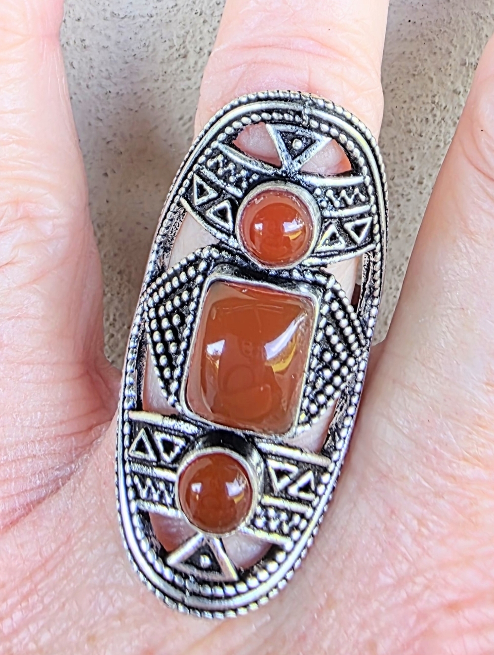 Carnelian Gemstone Ring In 925 Sterling Silver (9)